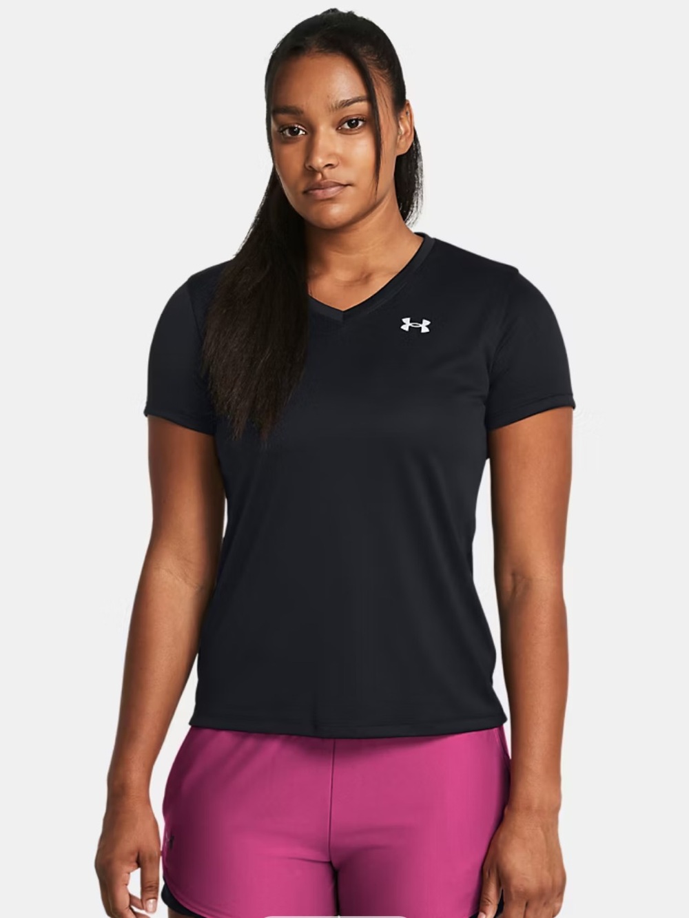 Under Armour Tech Women's Black V-Neck Performance Tee